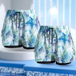 Maillots de bain pour hommes 2024 Été Hommes Natation Pantalon court Respirant Maillot de bain imperméable en plein air Plage Séchage rapide Cordon Homme Swim Vêtements