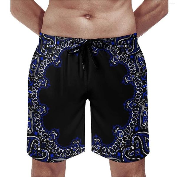 Maillots de bain pour hommes Bandanna personnalisé Summer Beach Shorts Cordon de serrage Taille réglable Sports de surf