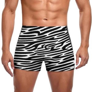 Swimwear masculin Black Zebra Stripes Swimmink Trunks Animal moderne Fashion Shiny Durable Boxers Swimers GRACK SIME MAIS