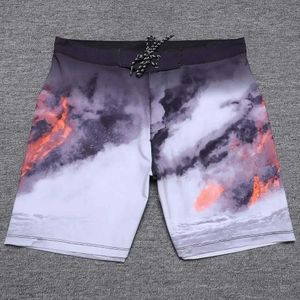 Swimwear masculin Brand New Swimming Trunks Mens Surfwear Elastic Bermuda Boardshorts Syer Syer Pantals Pantals de plage Shorts décontractés E884 Q240429