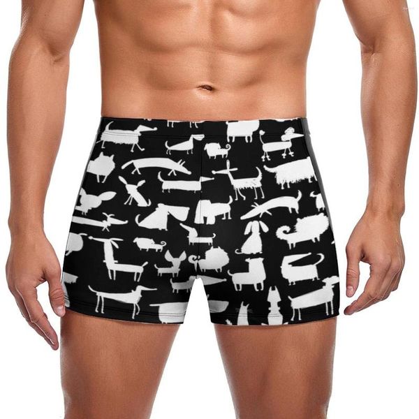 Swimwear para hombres Cartoon Dog Trunks Trunks Collection Collection Graphic Tending Tending Boxers de natación Man permanente