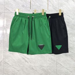 Herenzwemkleding Mode Gloednieuwe Groene Driehoek Standaard Zwembroek Casual Vijf Minuten Strandbroek Shorts Heren Zomer Dunne Sportbroek