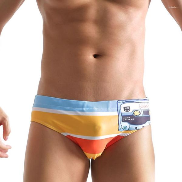 Costumi da bagno da uomo Fashion Print Push Up Slip da bagno da uomo Costume da bagno bikini sexy da uomo Costume da bagno da surf da spiaggia Trunks Abbigliamento sportivo corto