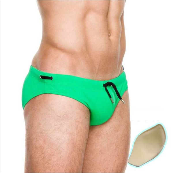 Traje de baño para hombres Moda Sexy Verano Natación Surf Shorts 2021 Nuevo Push Cushion Bikini J220913