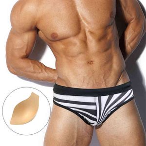 Maillots de bain pour hommes Fashion Stripes Maillot de bain Hommes Maillots de bain Briefs Sexy Push Up Pad Maillots de bain Homme Maillot de bain Jessborn Surf Shorts J220913