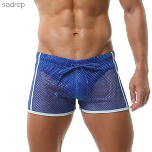 Swimwear Men's Fishnet Shorts transparents Seobean Swimwear Men Underwear Sexy Gay Boxer Brief