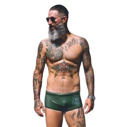 Maillots de bain pour hommes Love The Pain Pampage Training Swin Leg Boxer Maillot de bain Anti-goutte Impression Culotte PantsMen's208c