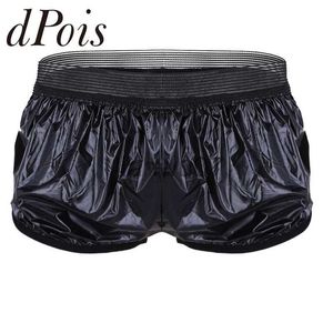 Maillots de bain pour hommes Faux cuir Trunk Wet Look Swim Trunks Maillots de bain Hommes Natation Shorts de plage doux Costumes de sport pour hommes Short Pant Boxer Briefs J230707