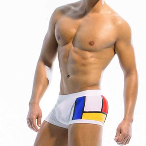 Maillots de bain pour hommes Hommes Bâtons multicolores Craft Boxer Shorts de bain Maillot de bain à quatre angles Plage Natation Surf Shorts de sport 2020 Beachwear J220913