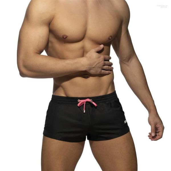 Traje de baño para hombres Trajes de baño sólidos para hombres Hombres 2023 Trajes de baño transpirables de cintura baja Hombre Gay Brasileño Ropa de playa Troncos de secado rápido Nadar