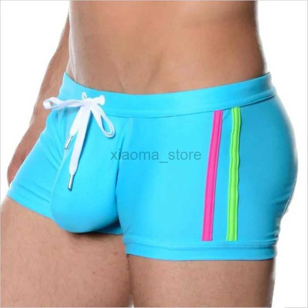 Maillots de bain pour hommes Hommes Maillot de bain Maillot de bain Poche sexy pour pénis Maillots de bain homosexuels Planche de surf Porter des shorts de plage pour le bain Maillot de bain basse hauteur 240315