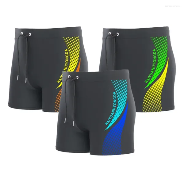 Bañadores para hombre, bañadores para hombre, pantalones cortos de playa de secado rápido, Bóxer con cordón forrado, calzoncillos de L-5XL, ropa deportiva para hombre