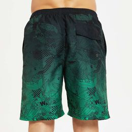 Heren badkleding heren 5-punts gradiënt strandbroek surfer broek bedenkers oversized shorts zwemstammen heren heren