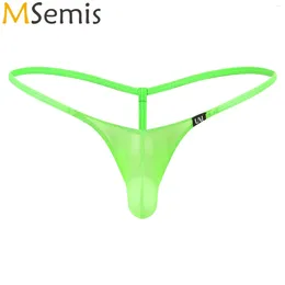 Herenbadmode Herenlingerie Doorzichtige mesh G-String Thong Slips Slipje Ardennenzakje Laagbouw T-Back Thongs Ondergoed Verleidelijk onderbroeken