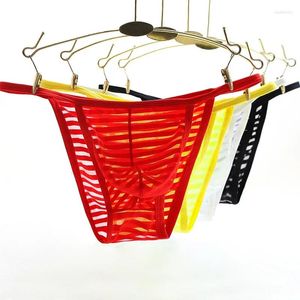 Maillots de bain pour hommes Mens Sexy Briefs Transparent Bikini Culotte Bas Taille Basse Mâle Respirant Sunbath Beachwear Sous-vêtements Gay