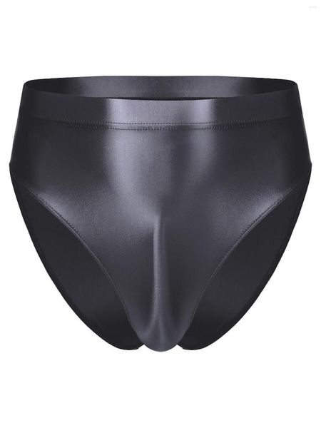 Maillots de bain pour hommes maillot de bain pour hommes bas brillant taille haute slips piscine fête bain de soleil culotte taille élastique caleçons sous-vêtements