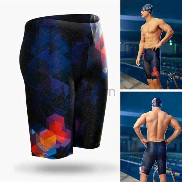 Message de bain masculin Homme de maillot de bain Summer Swimmink Trunks Training Training Sweetwsuit Arena Swimwear Men Hommes surfant du triathlon de maillot de bain D240424