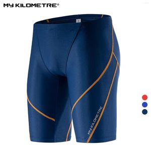 Trajes de baño para hombres mi kilómetro para hombre natación pbt entrenamiento atlético de entrenamiento atlético trajes de baño pantalones cortos de natación jammers hombre