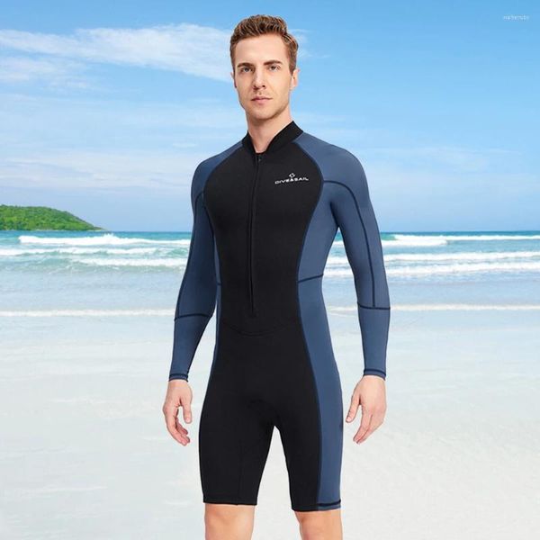 Maillots de bain pour hommes Néoprène Plongée Surf Vêtements avec fermeture éclair Mens Snorkeling Maillot de bain Anti-rayures Preuve froide Équipement de sports nautiques chauds