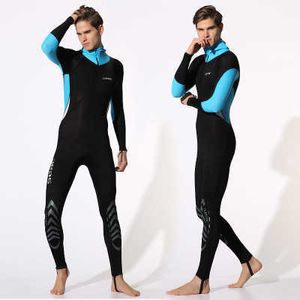 Heren badkleding nieuwe mannen duiken pakken lange mouwen mannelijke wetsuits snorkelen rash bewakers surfen bodysuits water tandwielen l230314