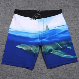 Heren Swimwear Nieuwe waterdichte surfkleding Mens Beachshorts Stretch Swimming Trunks Quick-Dry Bermuda Spandex Surfing Pants Board Shorts E879 Q240429