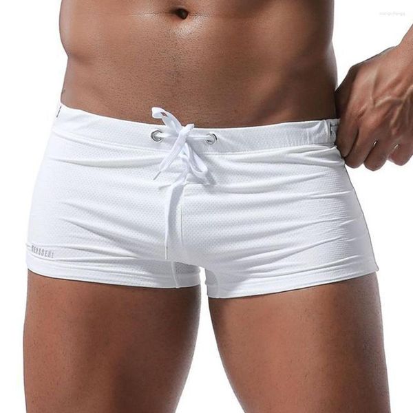 Pantalones de traje de baño para hombres, traje de baño para hombres, pantalones cortos de playa S/M/L/XL, bañador corto Sexy, calzoncillos tipo bóxer cómodos