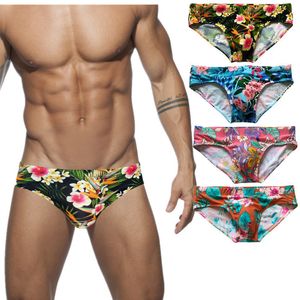 Mannen Badmode Print slips mannen sneldrogende strandkleding man mannelijke ademende dappere persoon homo lage taille Baden Strand Dragen Surf 230630