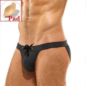 Heren badmode duw omhoog heren zwembroeken sexy bikini badmode gay shorts man zwempak strand transparant mesh tanga demiit j220913