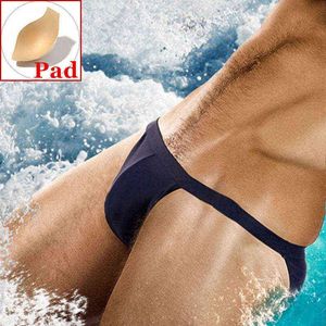 Heren badmode duw omhoog heren zwembroeken sexy bikini badmode half heup tanga gay badmode voor man badpak strand shorts demiit j220913