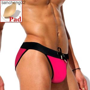 Men's Swimwear Push Up Mens Swim Briefs Sexy Bikini Swimwear Gay Shorts Swiming Trunks For Man Bathing Suit Beach Tanga Desmiit Zwembroek Sunga W0306