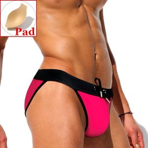 Traje de baño para hombre Push Up Calzoncillos de baño para hombre Bikini sexy Pantalones cortos gay Traje de baño para hombre Traje de baño Playa Tanga Desmiit Zwembroek Sunga 230712