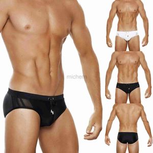 Swimwear masculin Sexy Mens Bikini Briefes Swimks Swimks Nimage For Man Swimsuit Hot Swimswear Bathing Shorts Gay Big Bulge Slip D240424