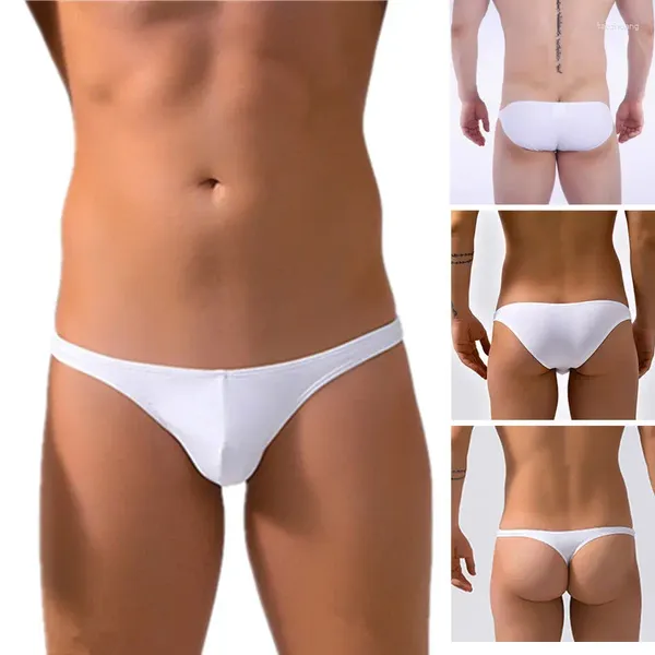 Traje de baño para hombres Sexy para hombre Swim Thong Half Back Bikini brasileño Calzoncillos Ultra Low Cintura Mini Slips Beach Shorts Natación Troncos Traje de baño