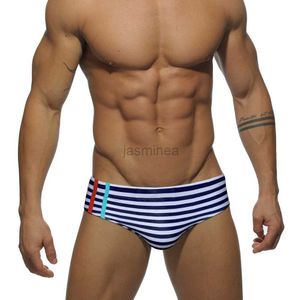 Maillots de bain pour hommes Sexy maillot de bain rayé hommes taille basse slip de bain été Pad Push Up maillot de bain mode mâle Sport plage surf maillot de bain 24327