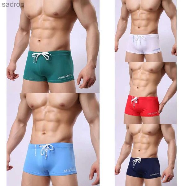 Swimwear masculin Swimwear Mens Mens Swylon + Spandex S / M / L / XL / XXL Sexy Short Foldable Hot Sell XW