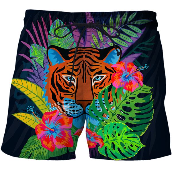 Pantalones cortos de baño para hombre, pantalones cortos de tabla de surf en 3d con cactus tigre, pantalones cortos de playa para niños, bañadores para hombre, bañadores masculinos, pantalones deportivos, calzoncillos