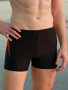 Swimwear masculin Sports de maillot de bain serré de maillot de bain clair Couleur solide Patchwork contrastant Style classique - Elastic