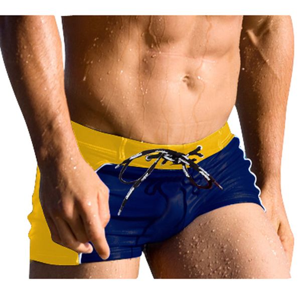 Maillots de bain pour hommes Summer Men Beach Board Sexy Maillots de bain taille basse Maillots de bain à séchage rapide Patchwork Male Sport Surf Boxer Shorts 230630