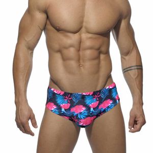 Heren zwemkleding zomer mannen zwemmen slip buidel pad Triangle zwempak bikini sexy badmode trunks sport streng bord bloem print zwempak j220913