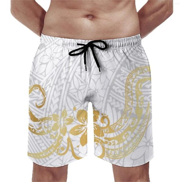 Maillots de bain pour hommes Shorts de sport d'été Vacances hawaïennes Plage Surf Vélo Personnalisé Motif d'art polynésien Casual