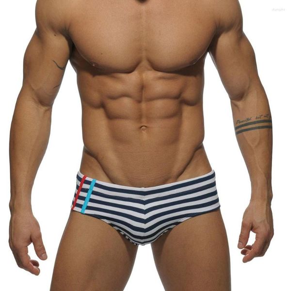 Traje de baño para hombre Superbody Brand Striped Sexy Sell Swimming Trunks Boxers Beach Cómodo Smooth