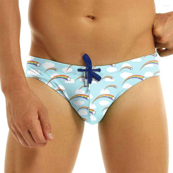 Maillots de bain pour hommes Slip de natation Gay Penis Pouch Améliorer la fierté Étoile filante Bikini Maillots de bain Board Surf Shorts Trunks Beac