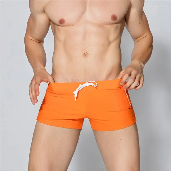 Traje de baño para hombres Pantalones cortos de natación Calzoncillos de playa Tamaño grande Sexy Moda y duradera Forma del cuerpo Transpirable Secado rápido