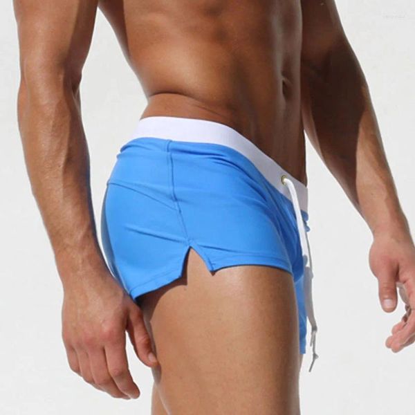 Trajes de baño para hombres Trajes de baño Ropa de natación Pantalones cortos para tablas de surf Swim Boxer Trunks Sexy Tallas grandes Hombres Hombres Poliamida / Nylon Alta calidad