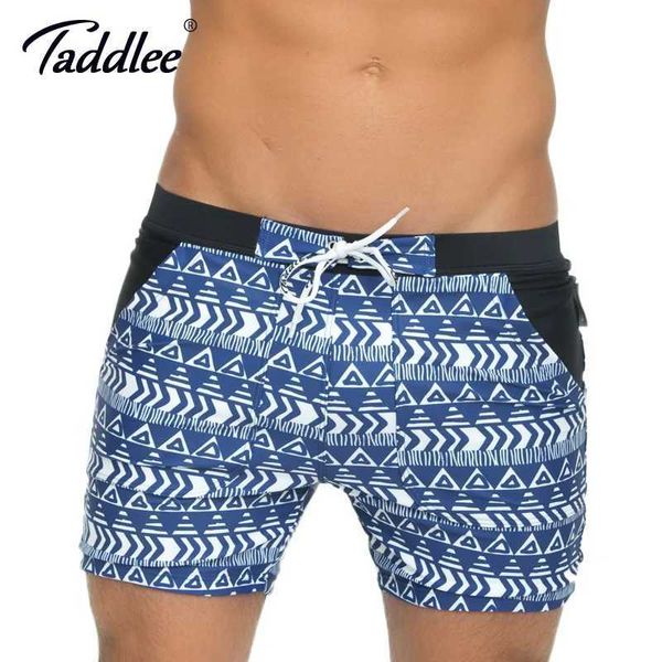 Message de bain pour hommes Taddlee Brand Mens Mens de maillots de bain Boxer de grande taille xxl Tradition de maillot de bain High Rise Bassuit Surfing Swimming Shorts Nouveau Q240429