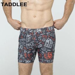 Heren badkleding taddlee mannen zwemmen korte trunks zwempakken vierkant gesneden shorts badpakken