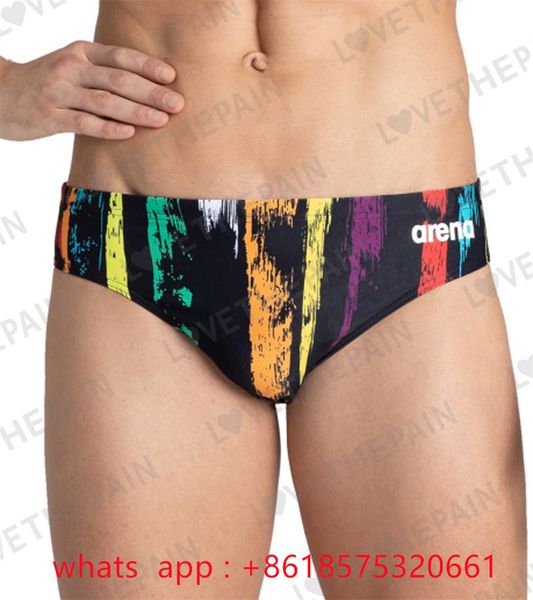 Maillots de bain pour hommes Team Painted Stripes Brief Maillot de bain Triangle maillot de bain Leg Boxer Maillot de bain Culotte Pantalon d'entraînement 230630