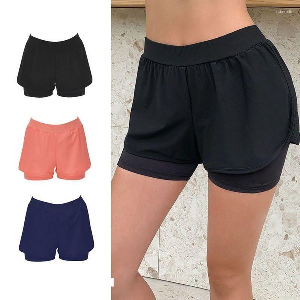 Swimwear de trajes de baño para hombres Pantalones de fondo de la boxe del fondo suelto del fondo del fondo de la primavera de doble capa de doble capa