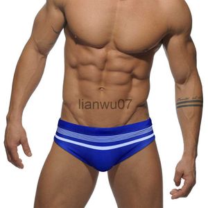 Mannen Badmode WY76 sexy lage taille strakke mannen badmode 2022 nieuwe zomer zwembad mannen strand shorts streep zwembroek slips bikini mannen badpak J230707