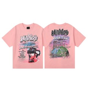Heren t designer t-shirt Losse zomer nieuwe gewassen alfabet print Hell Star World Tour mode korte mouw t-shirt voor mannen en vrouwen